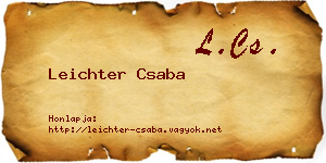 Leichter Csaba névjegykártya