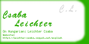 csaba leichter business card